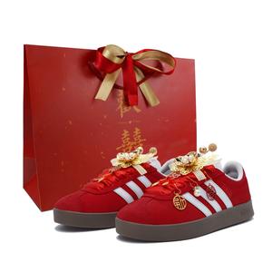 Adidas VL COURT 2.0 устойчивые к истиранию низкие кроссовки German Army унисекс белый красный