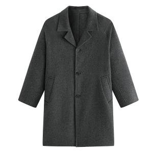 PEACEBIRD MEN Пальто мужское Chilling Winter Gray Lapel Moderate