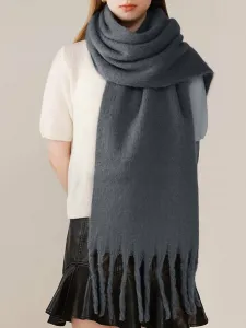 Шарф с бахромой, женский шарф Doux Belle, цвет Dark Gray