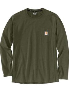 CARHARTT Футболка "Force Relaxed LS T-Shirt" зеленого цвета