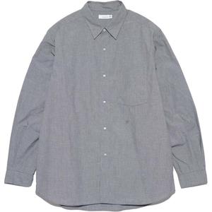 Рубашка с длинным рукавом на пуговицах Nanamica, серо-голубой