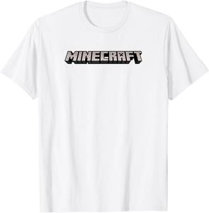 Белая футболка с логотипом Minecraft