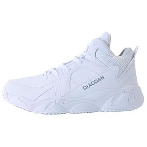 Женские баскетбольные кроссовки высокие противоскользящие износостойкие бело-серые QIAODAN, Jordan White/Pure Gray