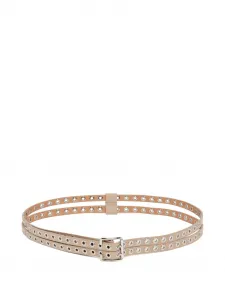 Двухременной пояс с люверсами Alaïa, бежевый