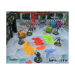 Набор жетонов статуса - Алеф (испанское издание), Infinity - Tokens, Markers & Templates (Customeeple)