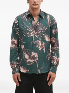 Рубашка с длинными рукавами и цветочным принтом Paul Smith, зеленый