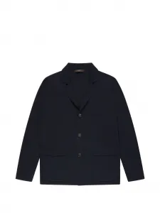 Блейзер из хлопкового крепа Zanone, синий