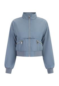 Куртка межсезонная faina, дымчато-синий