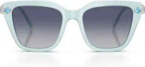 Женские квадратные солнцезащитные очки Swarovski Sk6041, Transparent Light Blue/Gradient Blue