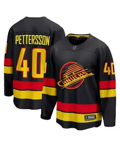 Мужская футболка Elias Pettersson Vancouver Canucks (черная) — альтернативная версия 2022/23 Premier Breakaway Fanatics