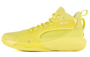 Баскетбольные кроссовки мужские с высоким берцем горчично-желтого цвета Peak