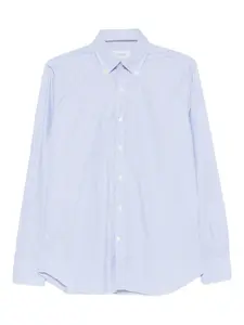 Рубашка в тонкую полоску Tintoria Mattei, синий