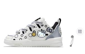 Кроссовки Hello Kitty X palladium Skateboarding Shoes Women's Low-top Black/Gray, белый/черный