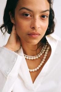 Блузка-Комбинация из поплина H&M, белый