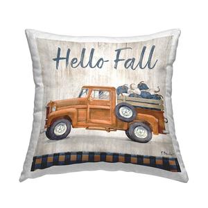 Stupell Home Decor Hello Fall Тыква Декоративная подушка, мультиколор