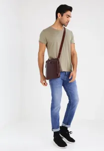 Синяя квадратная сумка через плечо Piquadro, Brown