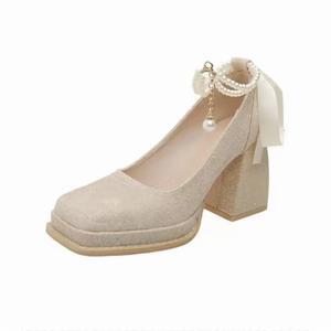 Женские туфли на высоком каблуке цвета шампанского WOXXXN, Champagne