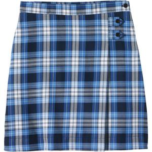 Школьная форма Lands' End для девочек 4–16 лет, юбка трапециевидного силуэта в клетку ниже колена, цвет Clear Blue Plaid