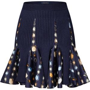 Юбка-карандаш Lv Necklace Insert LOUIS VUITTON, синий