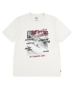 Детская футболка с коротким рукавом и графическим принтом, размер 2T-7 Levi's, Egret