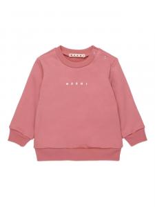 Хлопковая толстовка с логотипом Marni Kids, розовый