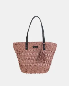 Сумка-корзина из натурального волокна с молнией Kbas, розовый