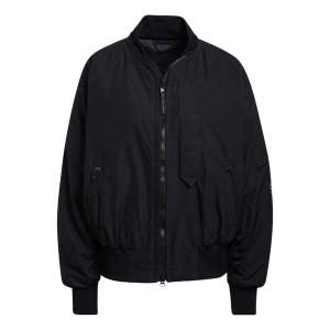 Куртка by stella mccartney woven bomber jacket 'black' Adidas, черный