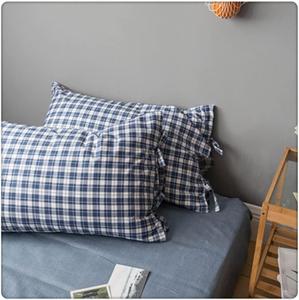 ZUIAI Комплект постельного белья хлопковый клетчатый кремовый