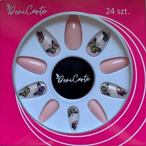 Типсы для искусственных ногтей с клеем, 24 шт. Deni Carte