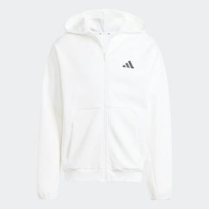 Спортивная толстовка с капюшоном на молнии ADIDAS SPORTSWEAR, белый