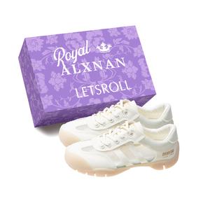 Alxnan Женские противоскользящие кэжуал кеды с низким верхом бежевые с коробкой, цвет Beige+Box