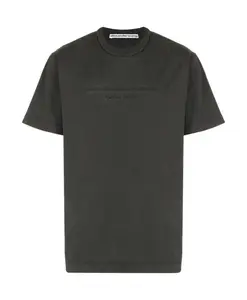 Футболка с круглым вырезом и тисненым логотипом Alexander Wang, серый