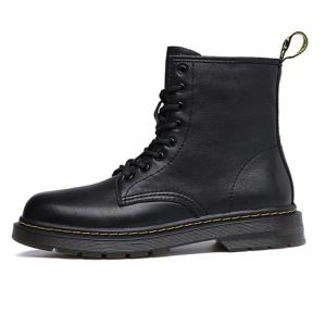 Короткие полусапоги до середины икры на каблуке 3 см мужские YEDANI, черные однослойные