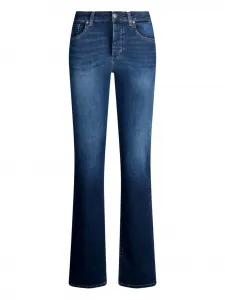 Джинсы из денима с пятью карманами и нашивкой с логотипом LIU JO, синий