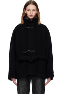 Короткое пальто-дафлкот Lemaire, черный