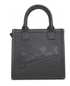 Черная кожаная сумка Mc2 Saint Barth, черный