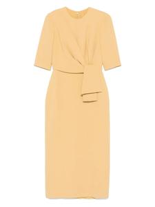 Платье миди Elie Saab кади, желтый