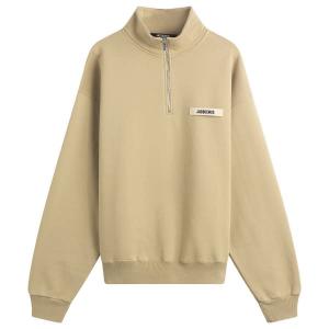 Толстовка на молнии из грогрена Jacquemus, темно-бежевый