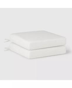 Квадратные подушки сиденья для стула для садовой мебели без ранта, набор из 2, 20 x 19 дюймов Westintrends, белый