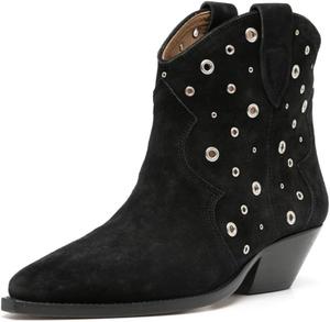 Женские ботильоны FOWT с заостренным носком, на невысоком грубом каблуке, типа челси, для широкой голени, повседневная уличная обувь, размеры US 4-16, Black