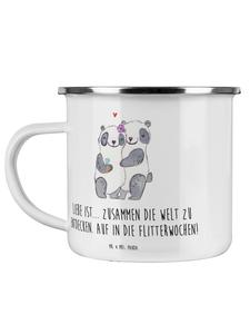 Кофейная кружка Любовный медовый месяц с надписью из прозрачного материала Mr. & Mrs. Panda