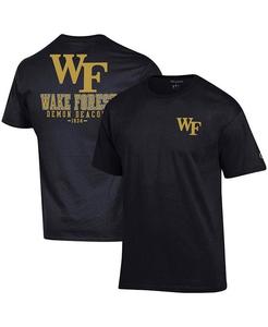 Мужская футболка Black Wake Forest Demon Deacons Stack 2-Hit Champion, черный