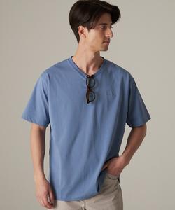 Футболка хлопковая с V-образным вырезом и короткими рукавами Eddie Bauer, синий