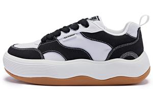 Кроссовки для скейтборда женские низкие  белый/черный Qiaodan