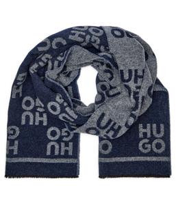 Шерстяной шарф martyn_40 Hugo, синий