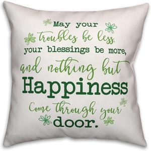 Creative Products Декоративная подушка Shamrock Irish Blessing с мягким чехлом, зеленый Shamrock Irish