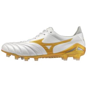 Mizuno Morelia Neo 4 Support легкие футбольные бутсы Unisex белые золотые