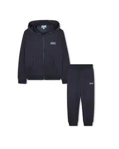 Спортивный костюм темно-синего цвета с капюшоном Kenzo Kids