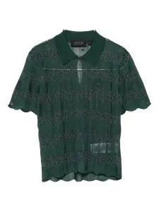 Топ-поло с волнистым краем Lacoste, зеленый