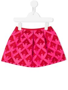 Emporio Armani Kids мини-юбка с логотипом и складками, красный
